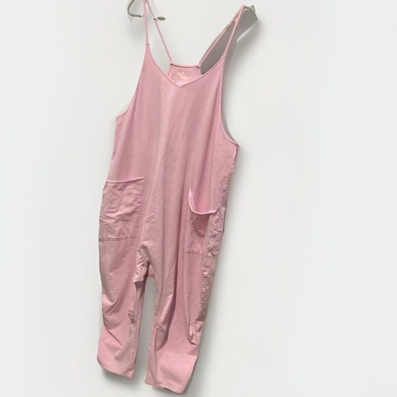 Free People FP MOVEMENT Hot Shot Onesie Light Pink Womens  XL Harem Romper - Picture 11 of 11